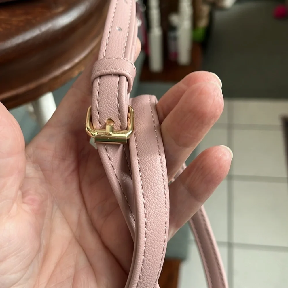 Juicy couture  Satchel  crossbody bag dusty pink  Vegan  gold accents  NWT